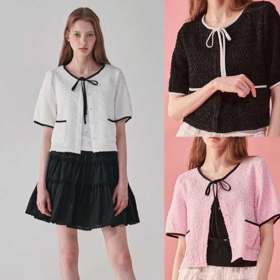 LINE PUFF SHORT BLOUSE (3 COLORS)