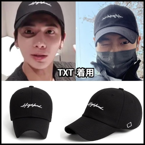 [韓国正規品]【TXT テヒョン/パクソハム着用 】PLATEAU/22HIGHLAND CAP_BLACK