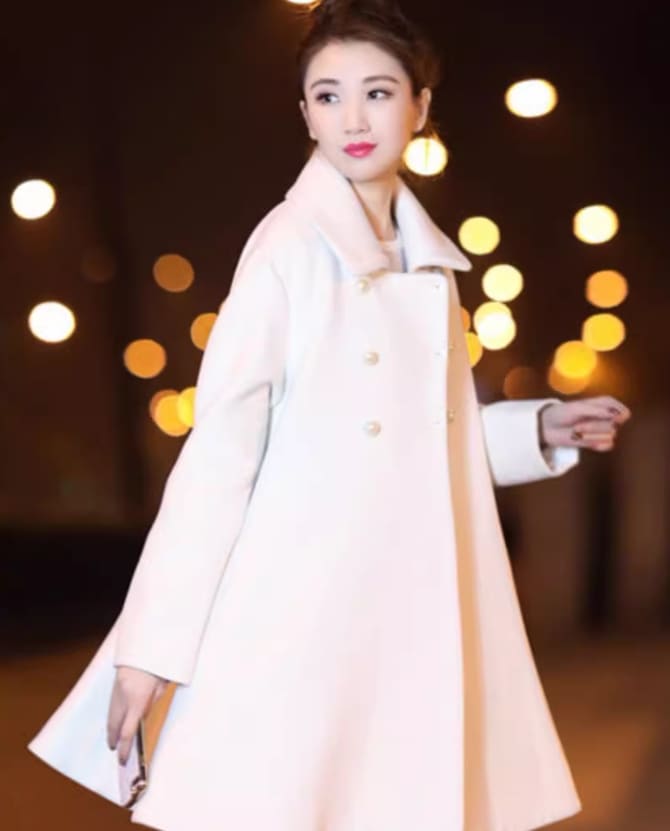 レディース コート フレア ポンチョ ハーフ 長袖 襟付き ワイド Aライン ボタン 大人可愛い きれいめ シンプル 上品 おしゃれ クール エレガント ラブリー ロマンティック ナチュラル 無地 冬