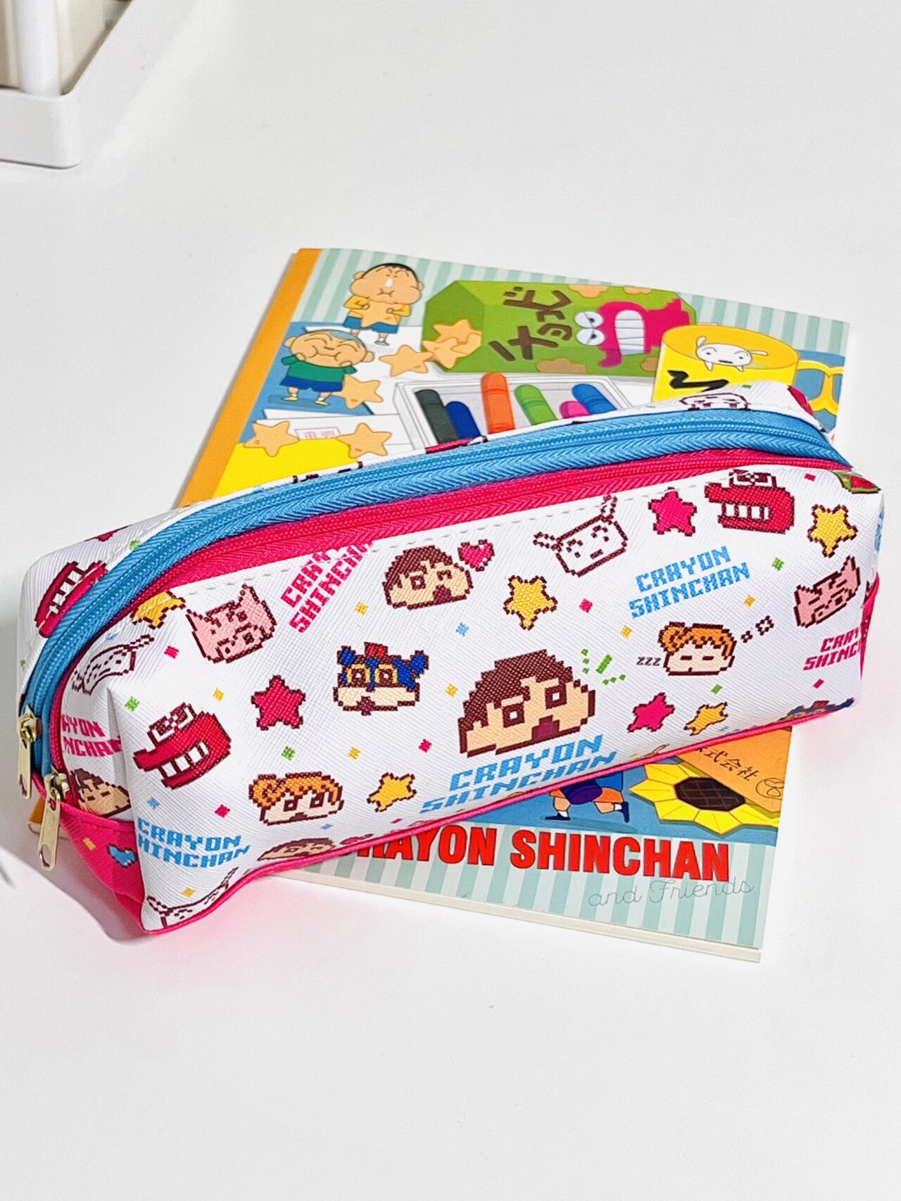 クレヨンしんちゃんペンバッグ大容量アニマトロニックスーパーマン文具袋ボックス女子高生