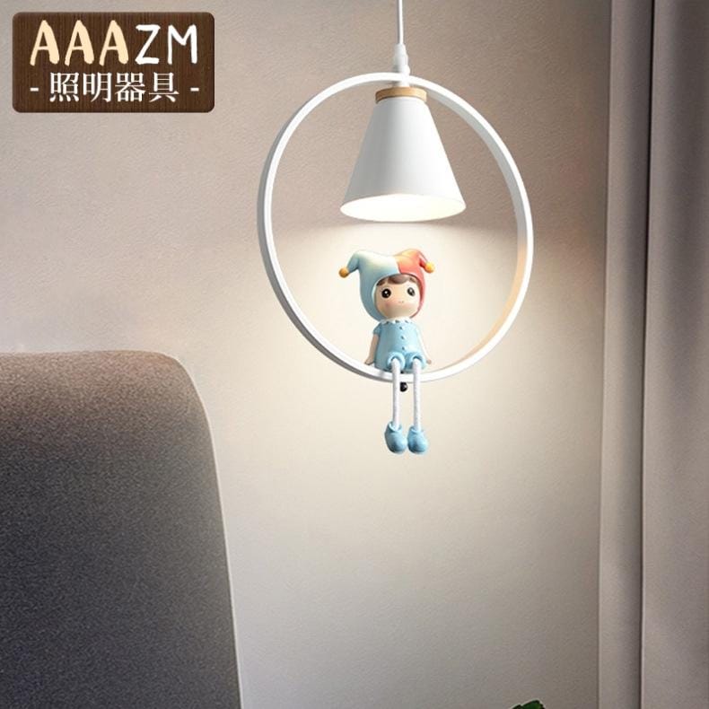 ペンダントライト 北欧 おしゃれ LED電球対応 人型 円枠 和風 人形 直付け 天井照明器具 子供部屋 工事不要 玄関 寝室 キッチン 食卓用 吊り下げ照明