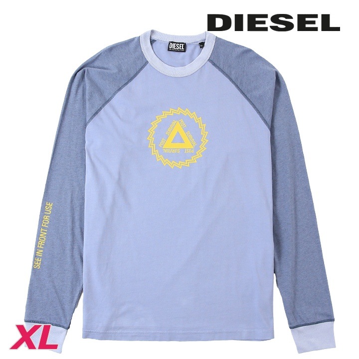 長袖Tシャツ カットソー メンズ T-JUSLAN-LS ガーメントダイ加工 プリント die-m-t-f8-218