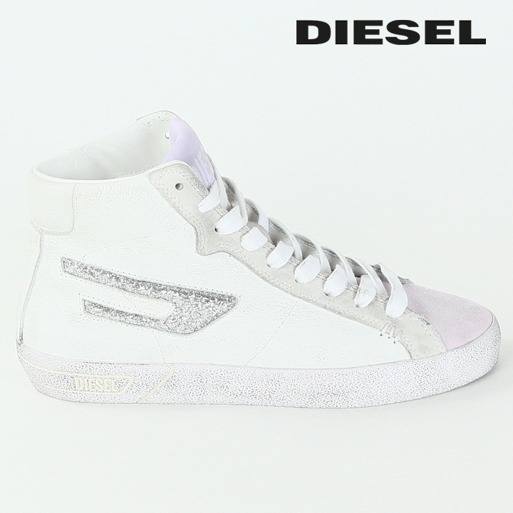 ミドルカットスニーカー 靴 レディース S-LEROJI MID W ダーティ加工 グリッターロゴ die-l-k-f4-k80