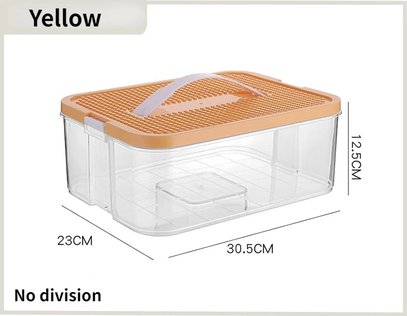 収納ボックス 積み重ね可能なおもちゃ オーガナイザー 雑貨 化粧箱 B-Yellow