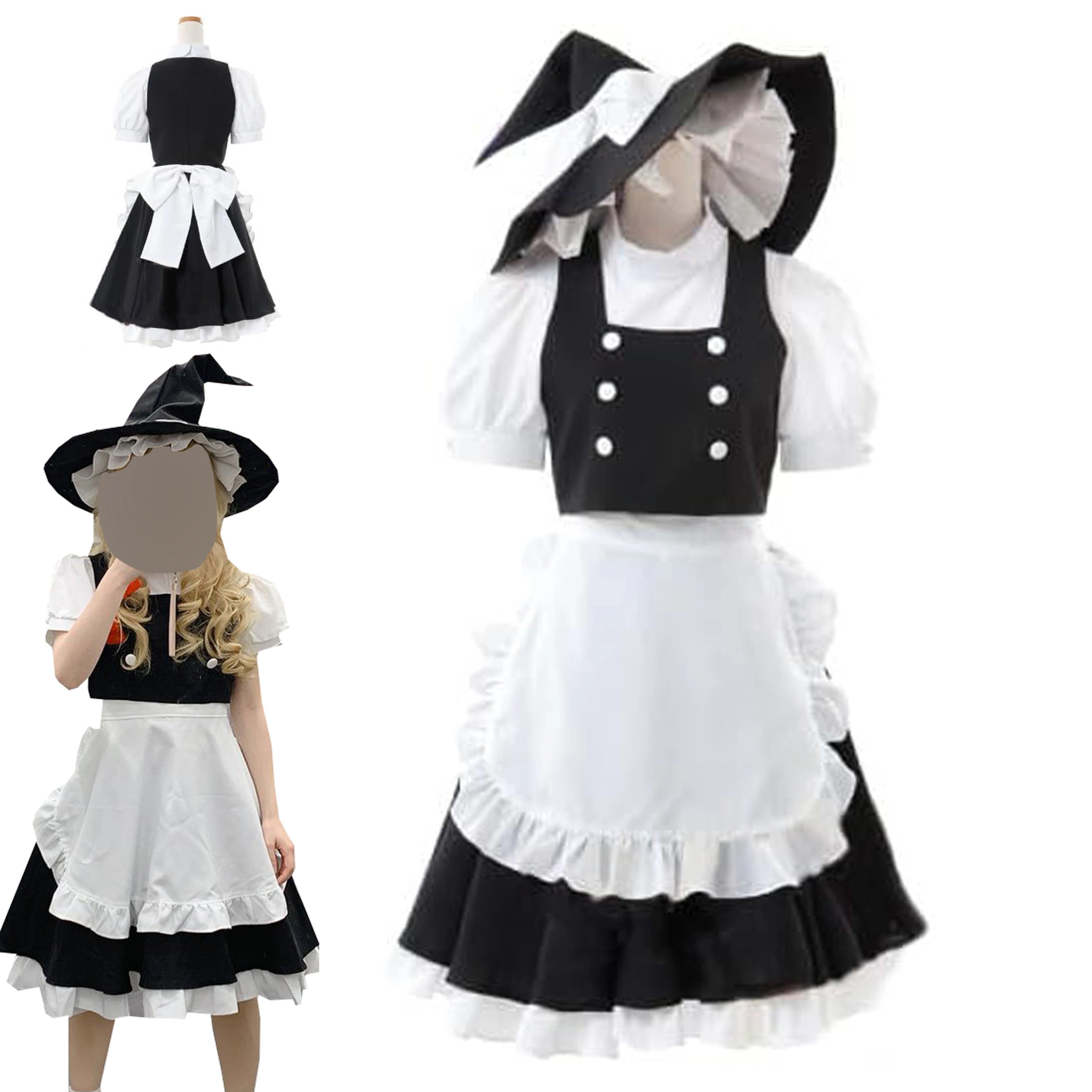 【全シリーズ発売中】 【値引き中】靴 ウィッグ コスプレ衣装 学園祭 ハロウィン 大人 コスチューム 魔理沙 霧雨 メイド服 きりさめまりさ コスプレ衣装 霧雨魔理沙 東方Project コスプレ衣装