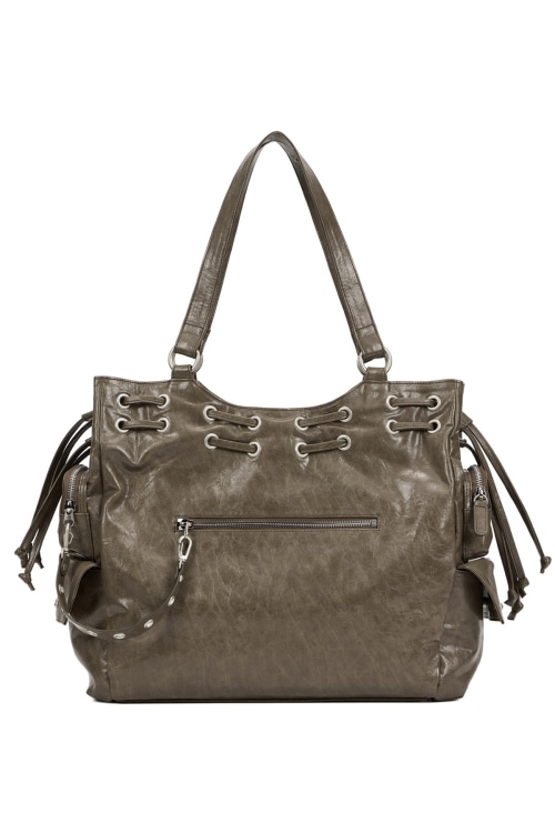 【DEINET】 DEINET NEW STUD STRING BIG BAG IN KHAKI トートバッグ 正規品