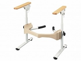 アロン化成 洋式トイレフレームS はねあげR2 木製ひじ掛け 533087