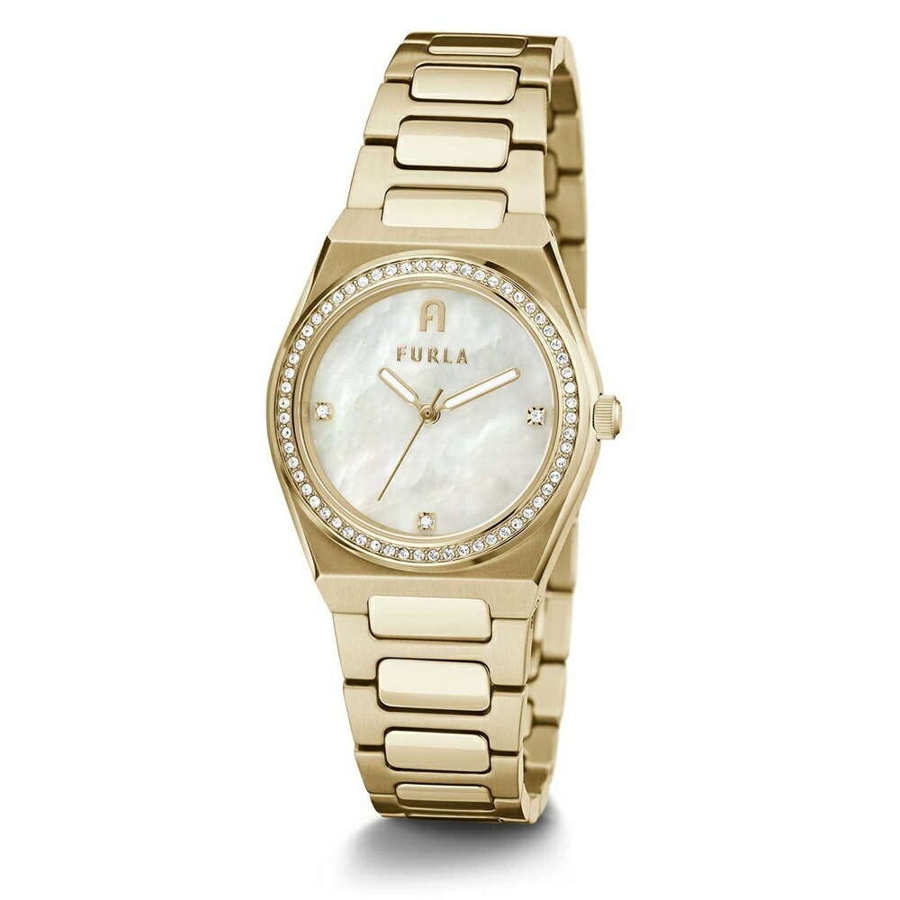 フルラ 腕時計 レディース ブランド ゴールド ステンレス ブレスレット テンポミニ ホワイト文字盤 時計 小さい シンプル かわいい おしゃれ 大人 女性 母 妻 彼女 時計 記念日 贈り物 サプラ