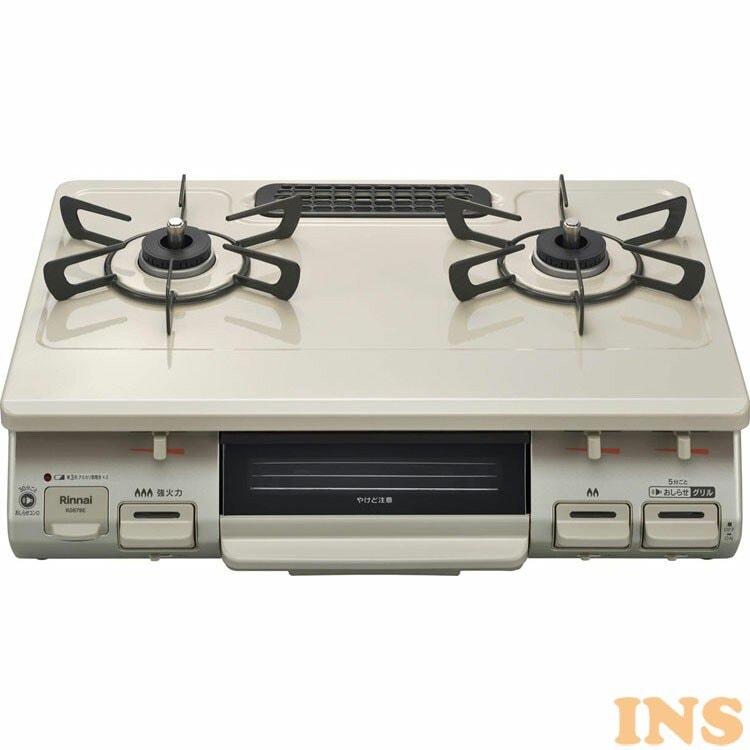 グリル付ガステーブル クリームベージュ KG67BEL ガステーブル ガス台 ガスコンロ コンロ LP　メガ割 20,239円