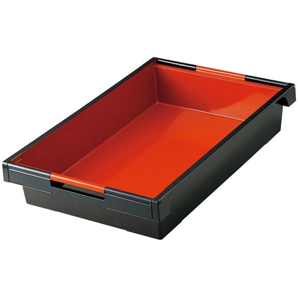 和コンテナ/和食器 (大 黒パール内朱 A) 725×460×132mm 日本製 (和食 レストラン 居酒屋 店舗 お店) 7,878円