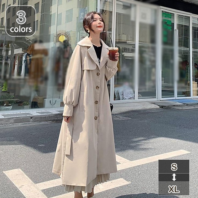 コート レディース ロングコート 長袖 トレンチコート ロング丈 春コート ファッション 着痩せ アウター 大きいサイズ 卒園式 母親 母 おしゃれ 20代 30代 40代 50代 60代 aライン