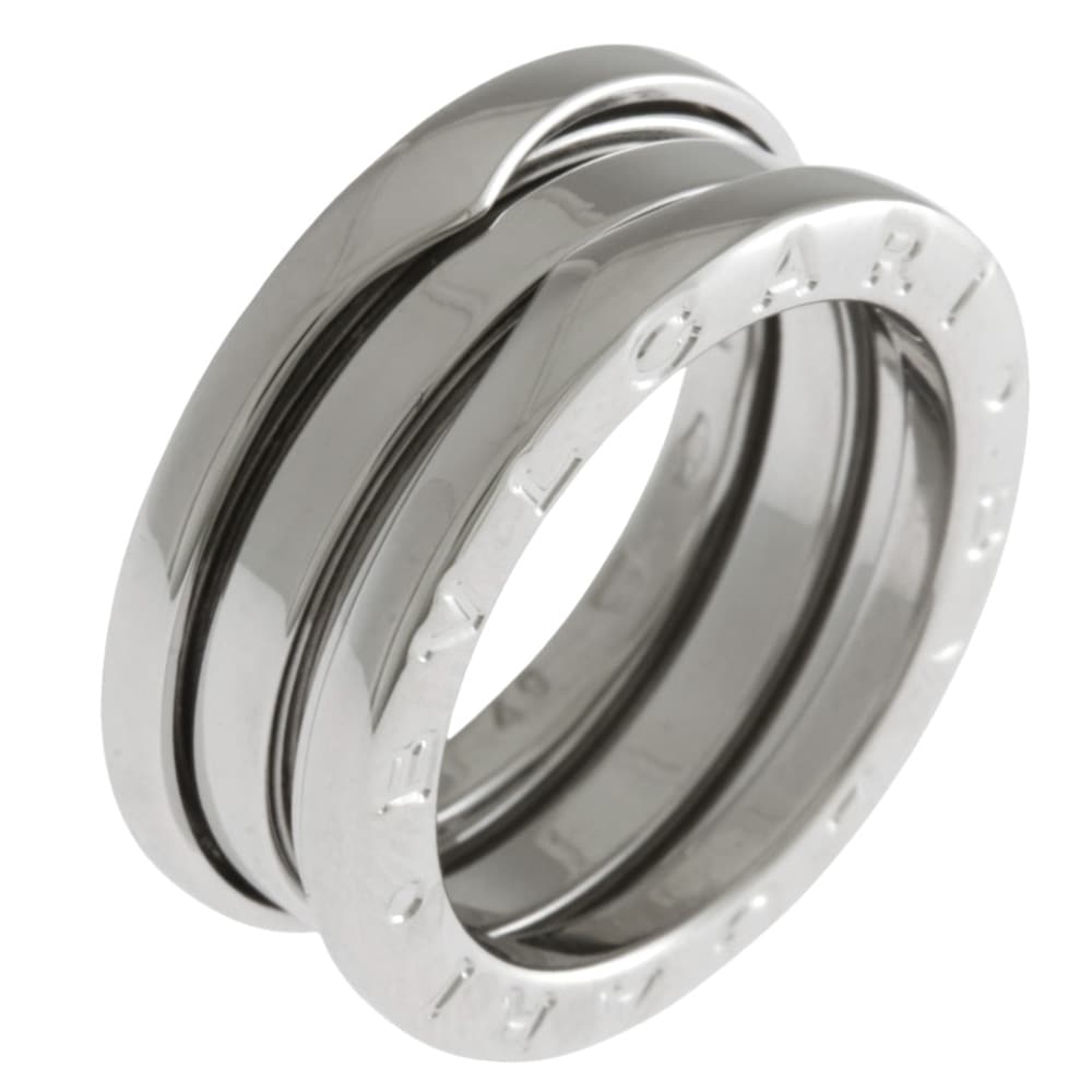 ブルガリ B-zero.1 3バンド リング 指輪 8.5号 18金 K18ホワイトゴールド BVLGARI 中古 美品