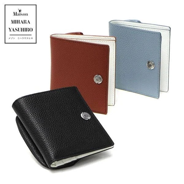 二つ折り財布 Folded Wallet & Coin Case 牛革 本革 スリム 軽量 小さめ 小銭入れあり メンズ レディース V20104