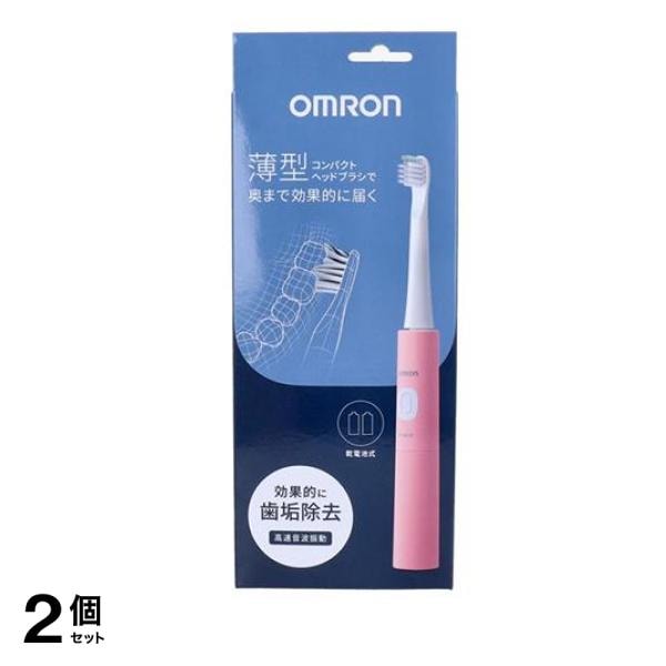 オムロン 音波式電動歯ブラシ 乾電池式 ピンク HT-B2140-PK 1セット入 2個セット 5,185円