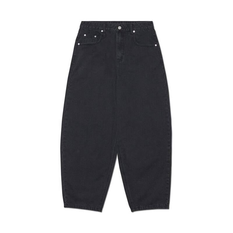 ノマニュアル NOMANUAL WAVE カーブドデニムパンツ - ブラック NMWF52DP01BLK 364542