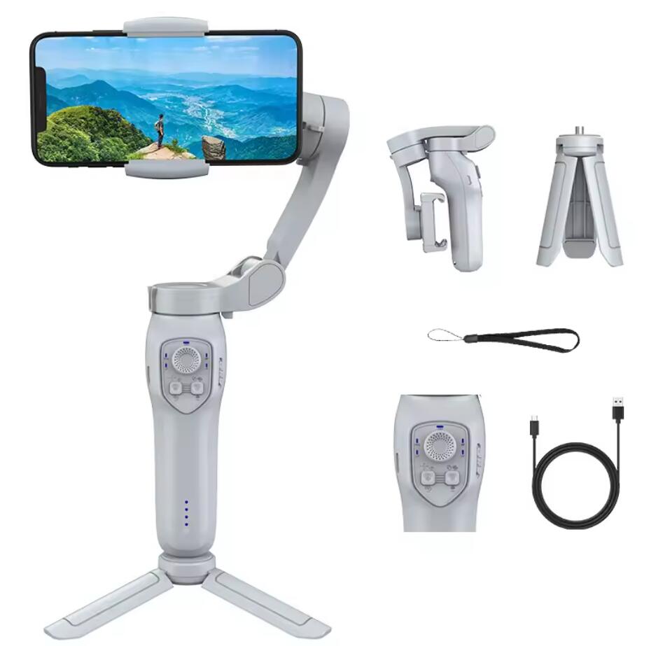 多機能調整可能曇台 AIフェイストラッキングスタビライザー　スマートフォン用ポータブル自撮りスタビライザー　AIトラッキング機能付きライブストリーミング