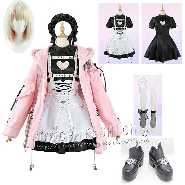 バーチャルYouTuber 魔界ノりりむ コスプレ 衣装 コスチューム 変身 仮装 ステージ服 舞台 ハロウィン クリスマス 仮装 変装（ウィッグ靴追加 ）356