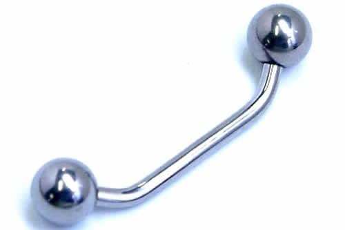 ニッケルフリー ボディピアス 16G チタン サーフェイスバー 45度 16ゲージ 首 胸 埋め込み