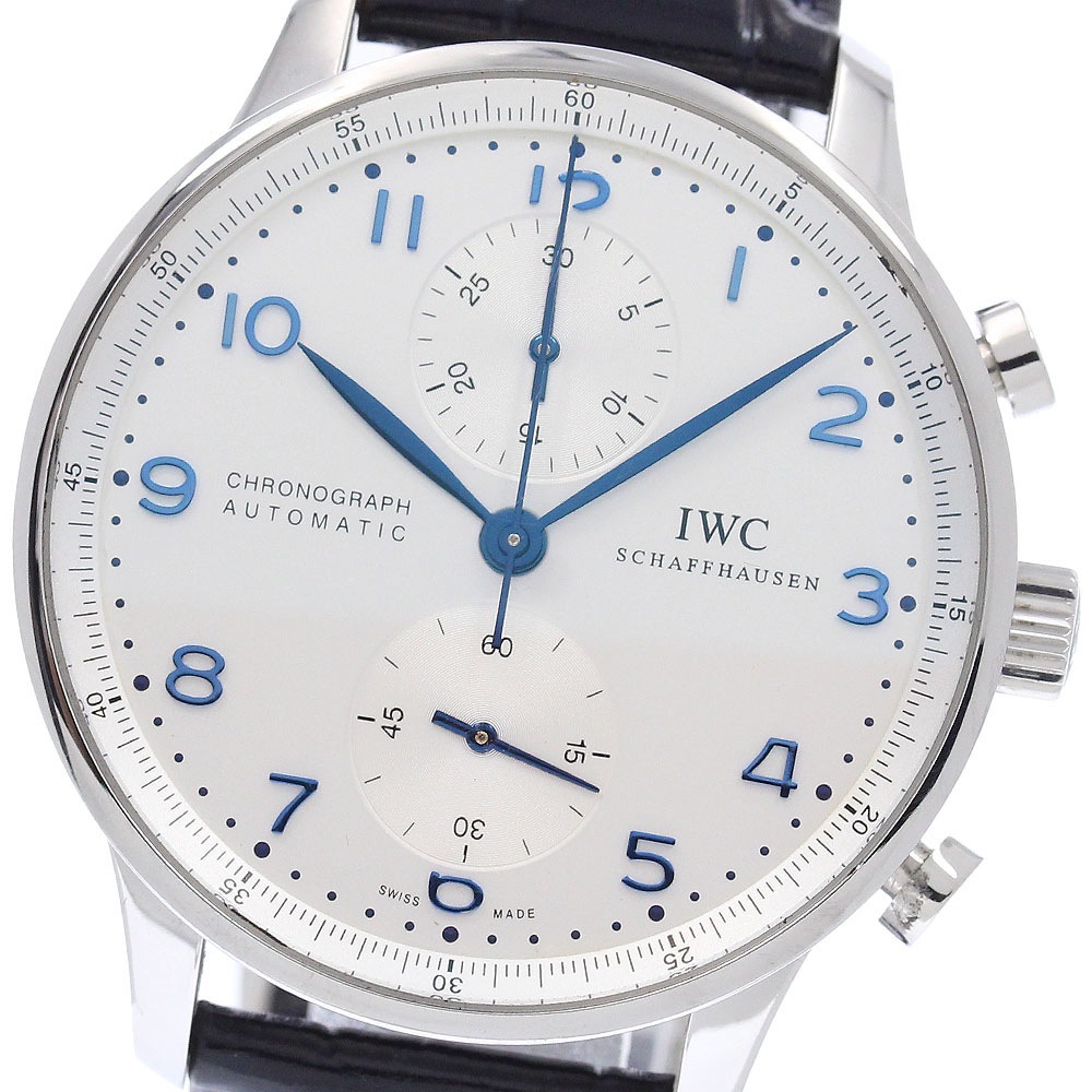 IWC SCHAFFHAUSEN IW371446 ポルトギーゼ クロノグラフ スモールセコンド 自動巻き メンズ 良品 保証書付き_956312【中古】