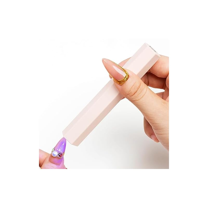 Sun&Beam Nails ネイルライト ハンディ 充電式 LED & UV 硬化ライト ジェルネイル レジン トップコート 対応 セルフネイル 携帯 速乾 2階段タイマー (ピンク)