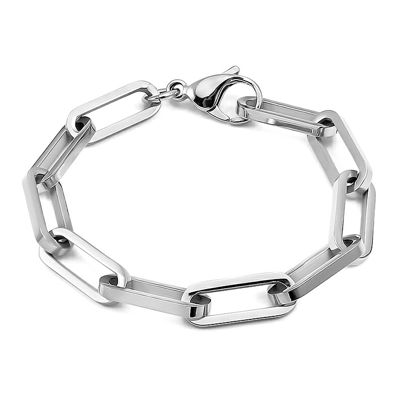 オーバルリングチェーンブレスレット 鎖 アクセサリー 手首 サージカルステンレス316L シンプル 男性 女性 プレゼント 銀色 人気 かっこいい サプライズ 贈り物 綺麗 stv00-00103xx