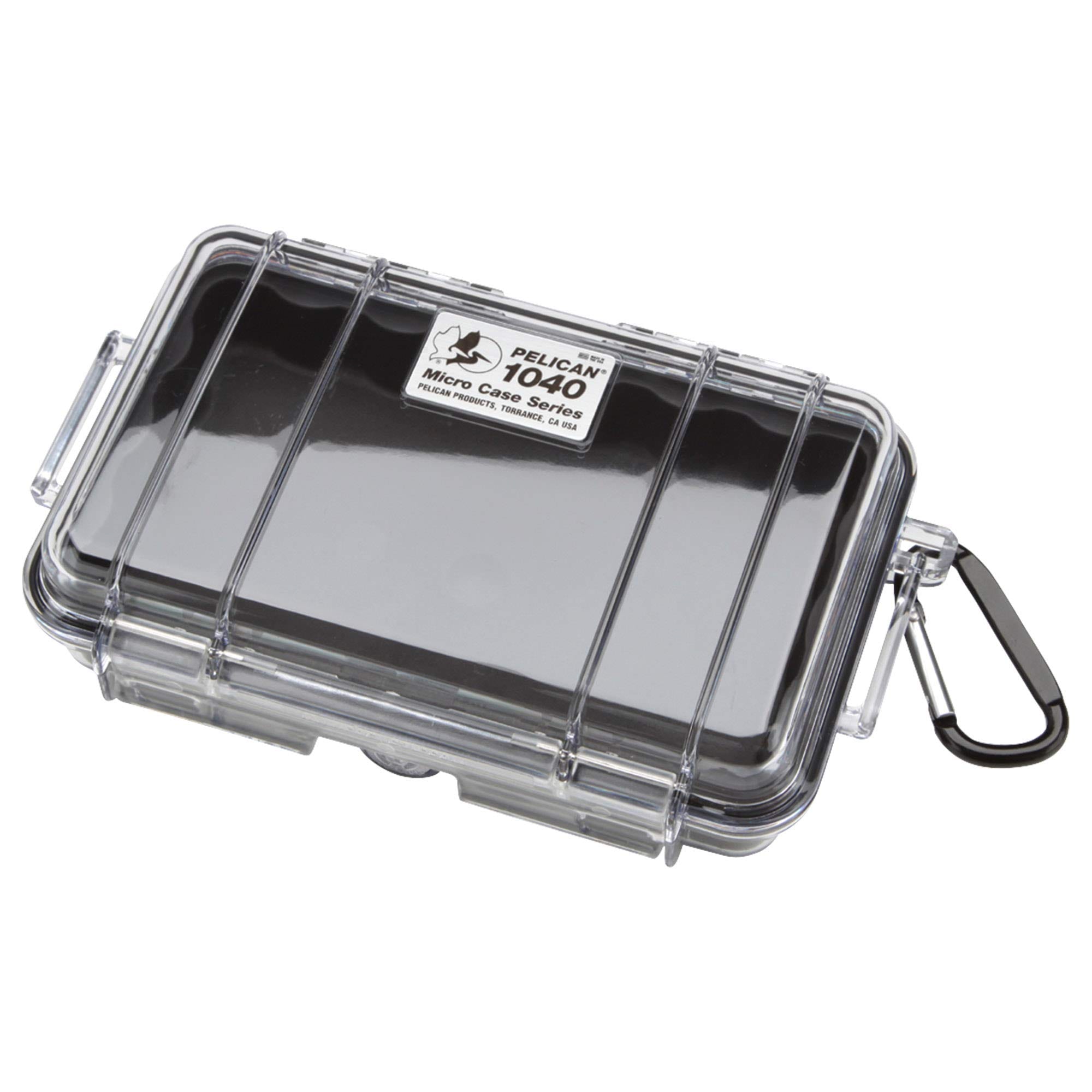 PELICAN(ペリカン) 小型防水ハードケース 1040HK ブラック/クリア 1040HKBKCR 0.5L