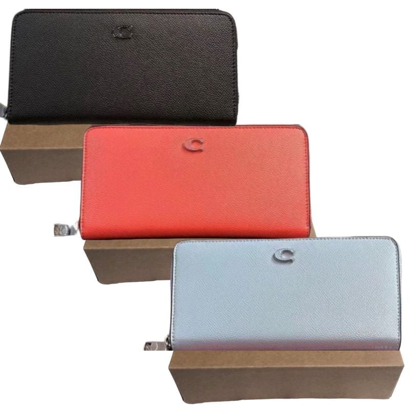 アコーデオン長財布レザーファスナーアラウンドカード紙幣コイン大容量収納