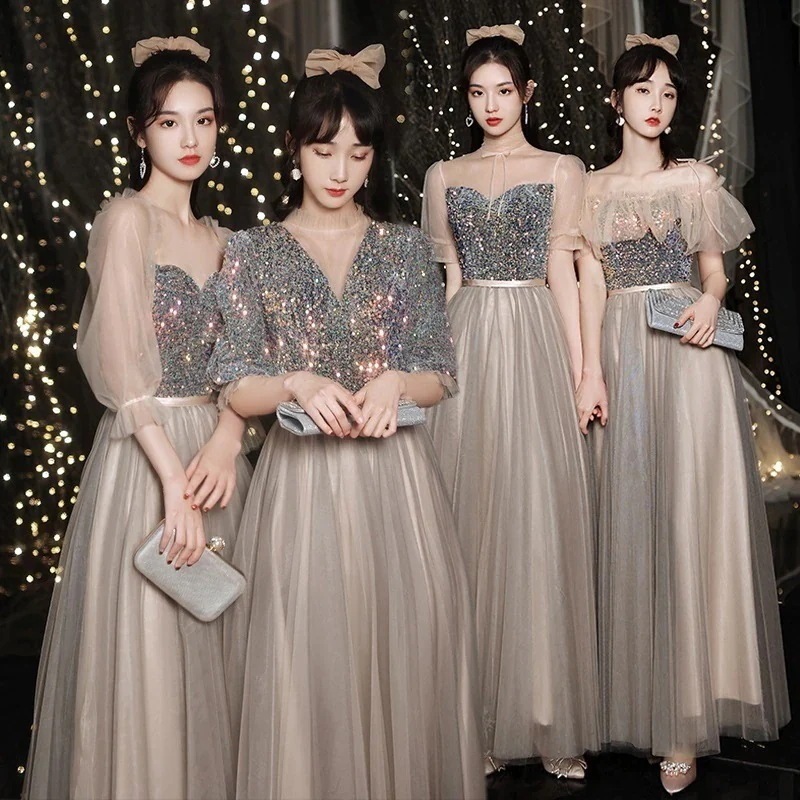 結婚式ドレス 気質 !パーティードレス 司会パーティードレス一 花嫁 福袋2枚購入で4OO円OFF ! 誕生日 Vネック/韓国ファッション/ロングワンピース 成人式 ブライズメイド服母の日 高級感