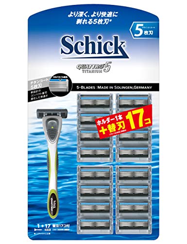 Schick(シック) クアトロ5チタニウム クラブパック(ホルダー(刃付き)+替刃16コ) 髭剃り カミソリ 4,612円
