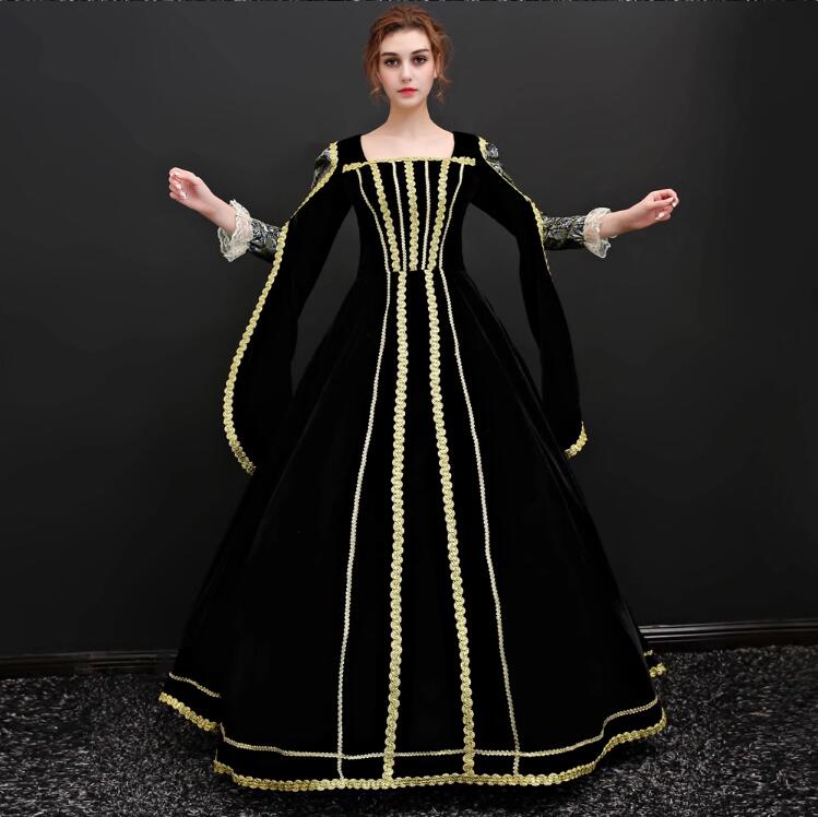 コストパフォーマンス２点セット 貴族ドレス+３層パニエ 貴族 ドレス お姫様 衣装 カラー ロング 宮廷 お嬢様 舞台 王族服 ジュリエット ヨーロッパ風 プリンセスライン ステージ演出服 演劇 ステ