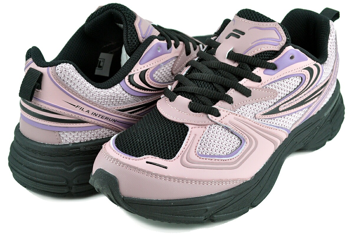 インターラン ピンク ブラック レディース スニーカー wss25004-651