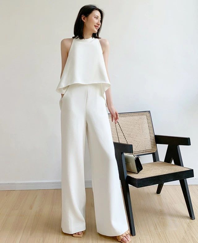 2025新作オールインワン シンプル ホワイト かっこいい ドレス パーティードレス 韓国 お呼ばれ パンツ ブラック 20代 服装 ジャンプスーツ 黒 パンツスタイル 40代 30代 パンツドレス
