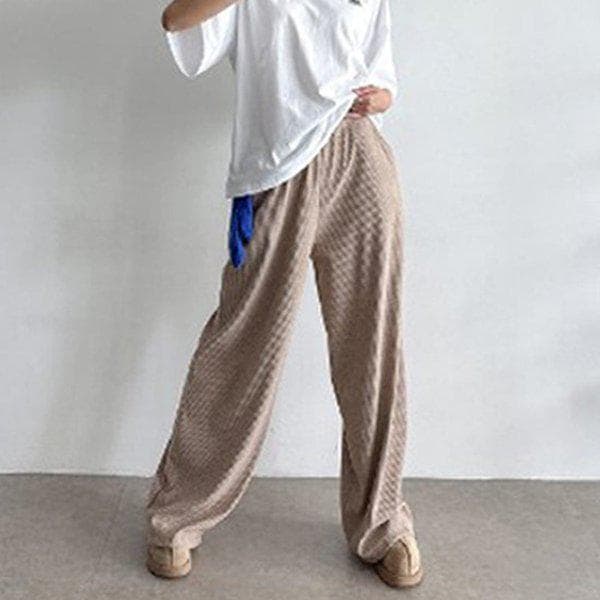 Hスタイル(LH)オスロワイドコーデュロイパンツ 秋冬 女性 コーデュロイ バンディングパンツ ワイドパンツ ズボン