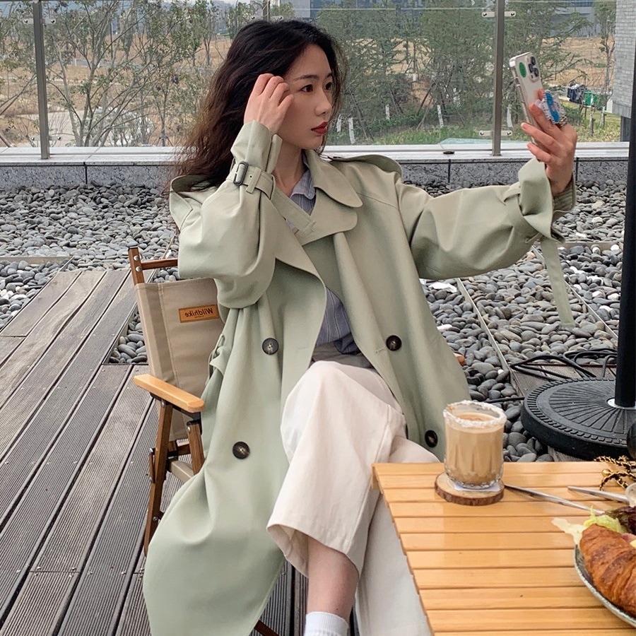 トレンチコート レディース 40代 気質ロングコート 春 アウター 大きいサイズ アウター 30代 40代 50代トレンチコート