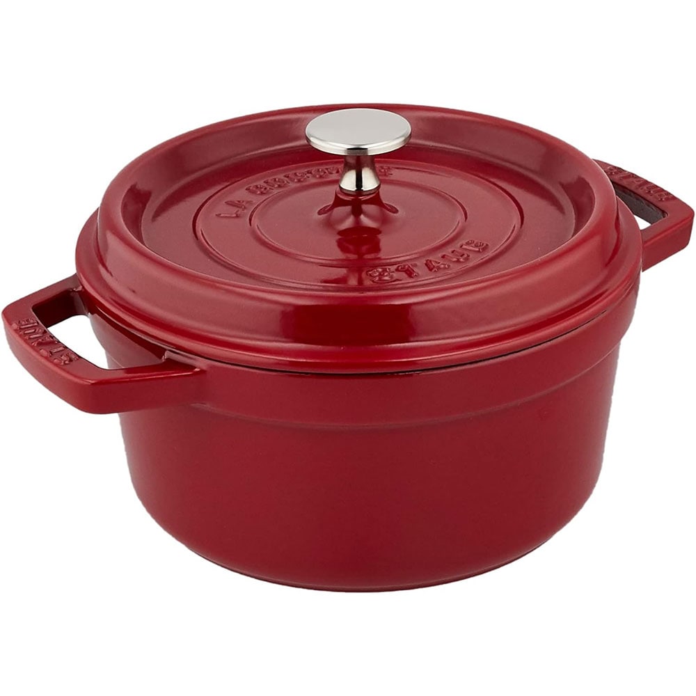 staub ストウブ ココット ラウンド 20cm 限定色 ボルドー 3272340045073 国内正規品 生涯保証付 (ya)