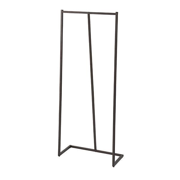 シンプルハンガーラック/コートハンガー ブラック 幅60cm奥行30cm高さ150cm スチール製 DIS-942BK