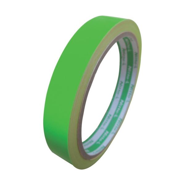 （まとめ）日東エルマテリアル 蛍光テープ 15mmx5m グリーン LK-15GN 1巻[x5]