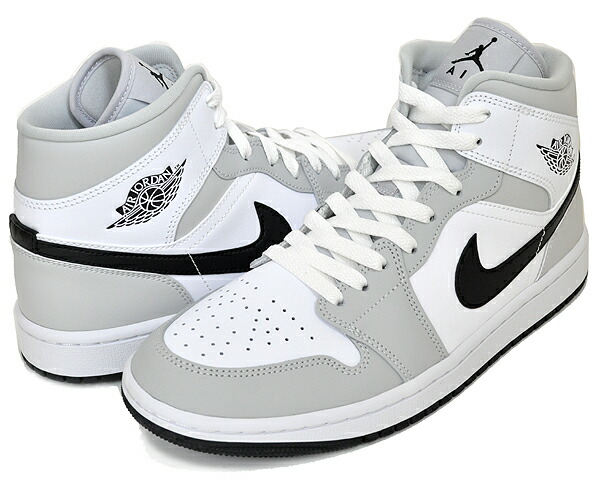 ウィメンズ エアジョーダン 1 ミッド グレー ブラック ホワイト bq6472-015