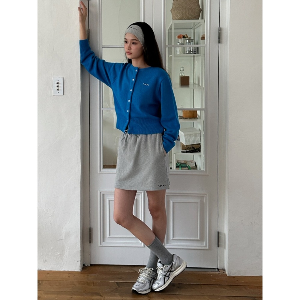 インジアクティブコットンスウェットスカートパンツグレー