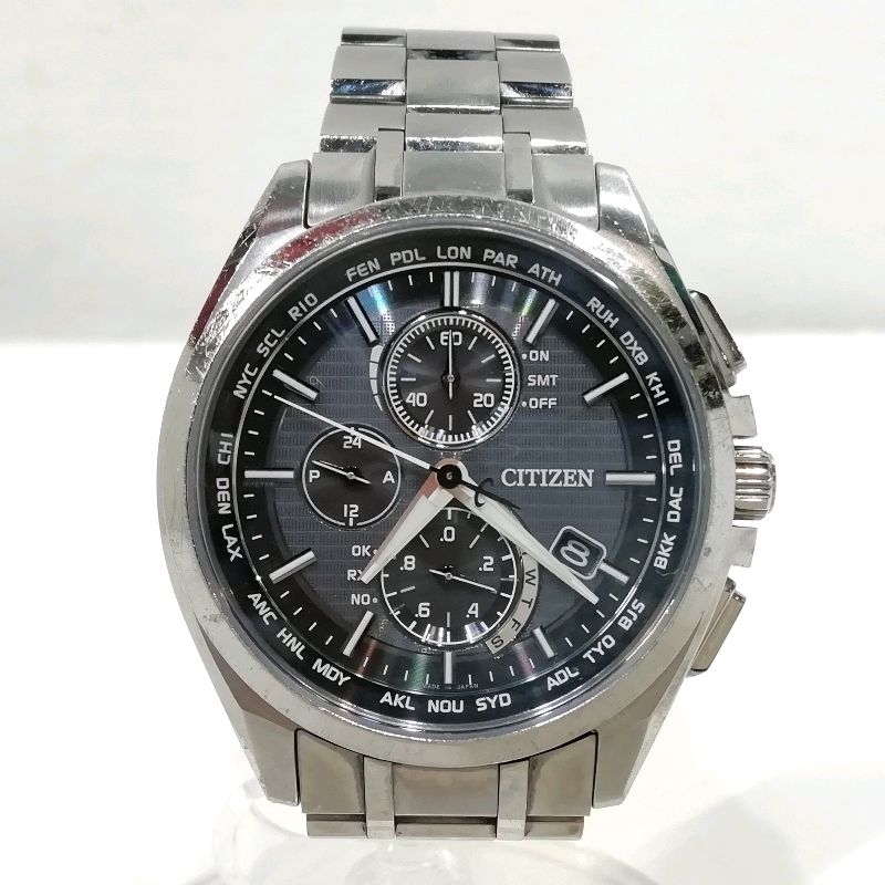 【中古】シチズン メンズ　AT8040-57E　H804-T018696 ソーラー電波 チタニウム