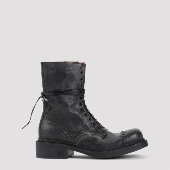 MIU MIU Women Boots 5U316EFG035 2KJ F0002 NERO