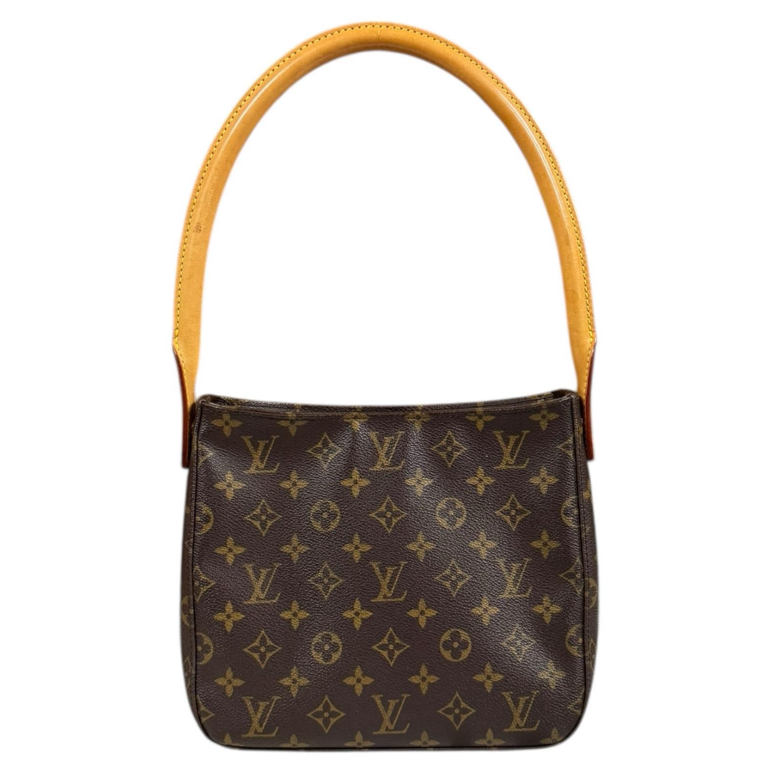 ルイヴィトン ルーピングMM モノグラム ショルダーバッグ モノグラムキャンバス M51146 ブラウン LOUIS VUITTON 中古