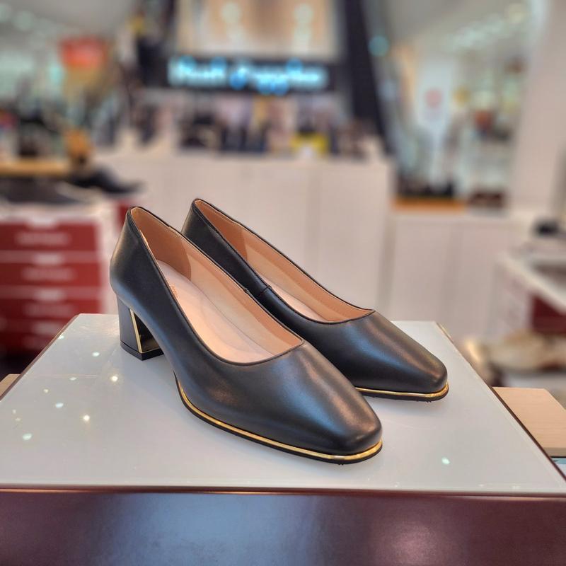 女性の足が楽な5cmチャンキーヒールデイリーパンプスシューズ3f26401-6_CA