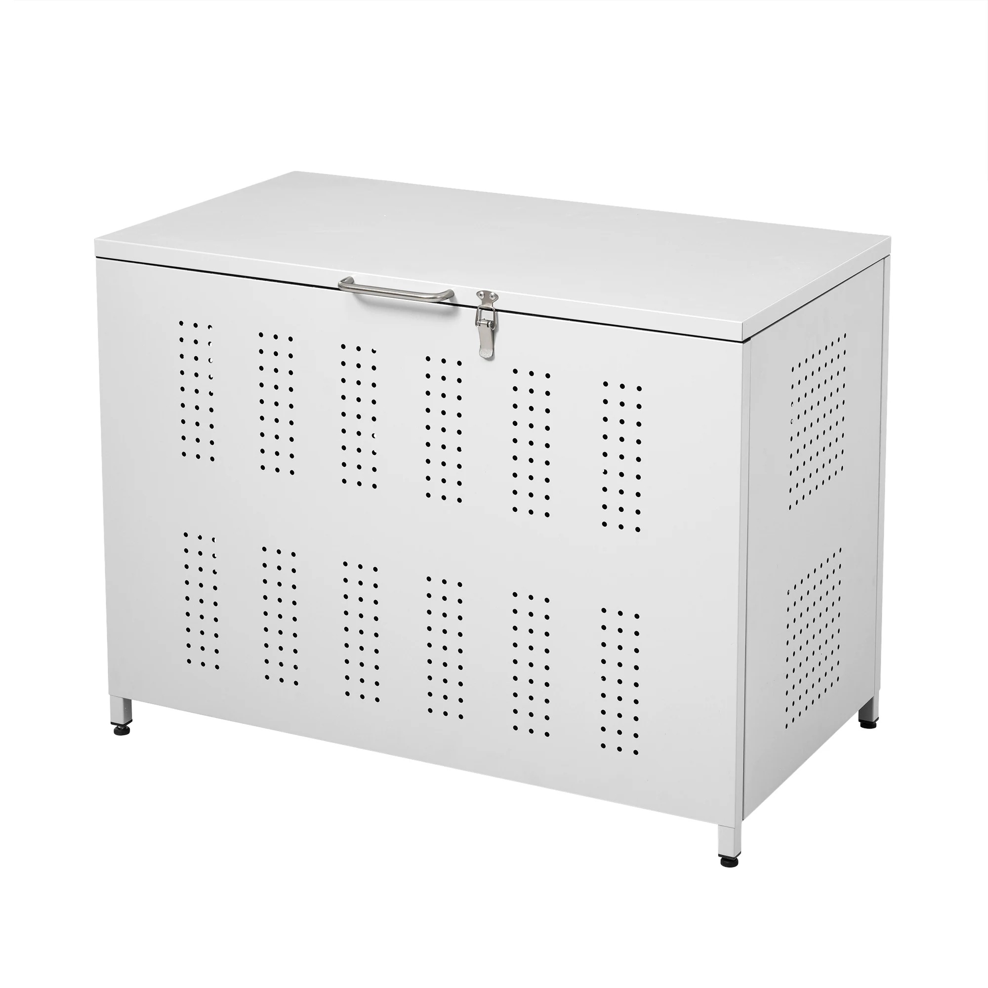 [国内発送]438屋外ゴミ収納庫 ゴミ箱 屋外 ゴミ収集ボックス ごみ集積所 大容量 カラスよけ 野良猫対策 ゴミ荒らし防止 庭用可能 容量210L ホワイト 10,037円