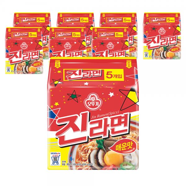 오뚜기 진라면 매운맛 멀티팩 120g
