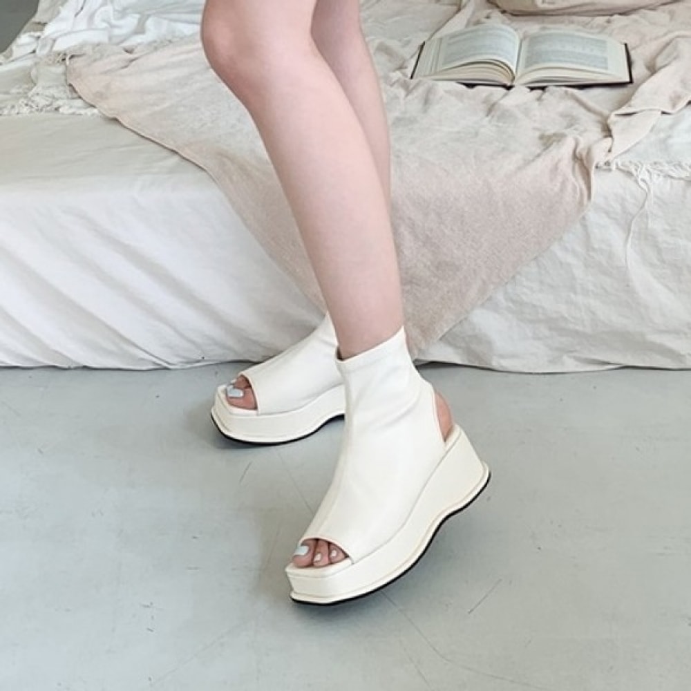 (ニーナのパリ) オープントゥとバックスパンアンクル