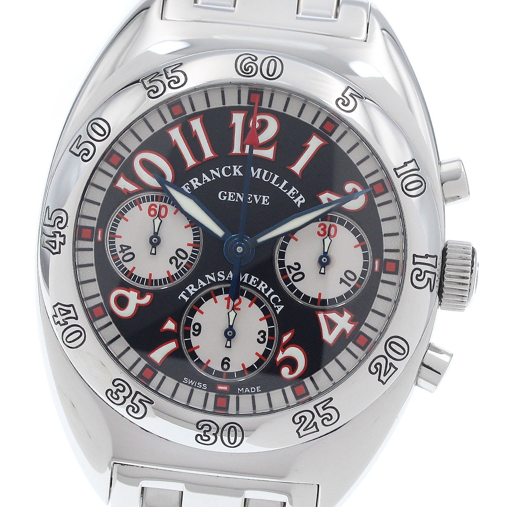 フランクミュラー FRANCK MULLER 2000CCAT トランスアメリカ クロノグラフ 自動巻き メンズ 良品 _936043【中古】