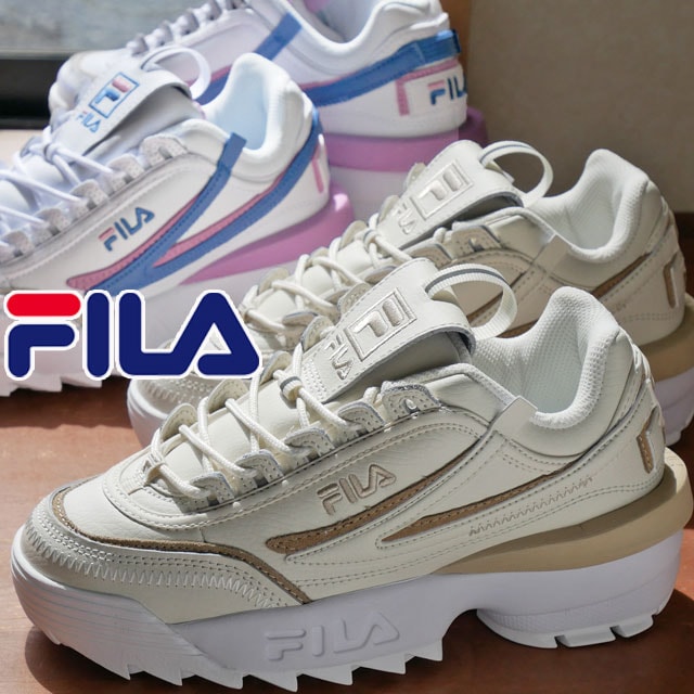 フィラ FILA レディース スニーカー ディストーター 2 EXP ダッドスニーカー 厚底スニーカー ダッドシューズ ローカット カジュアルシューズ WFW22072 靴
