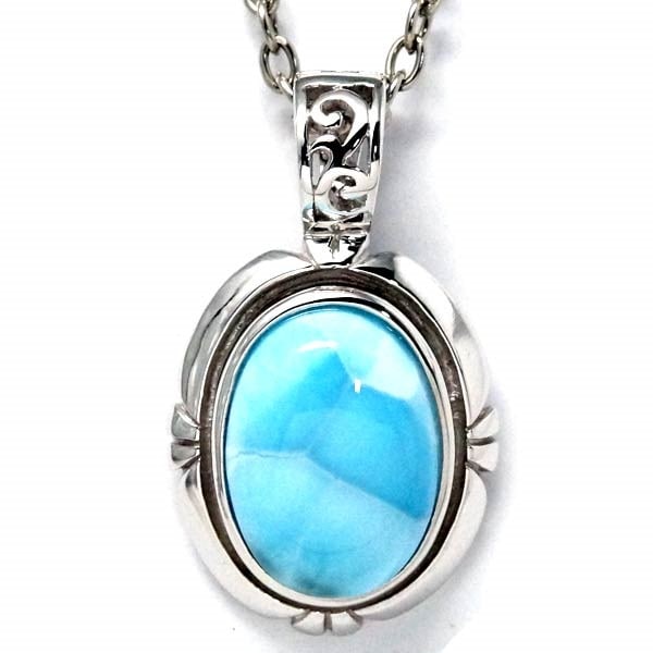 インディアンジュエリー ペンダント ネックレス 天然石 ラリマー ネイティブアメリカン ヒーリングプラント ツタ メンズ レディース シルバー925