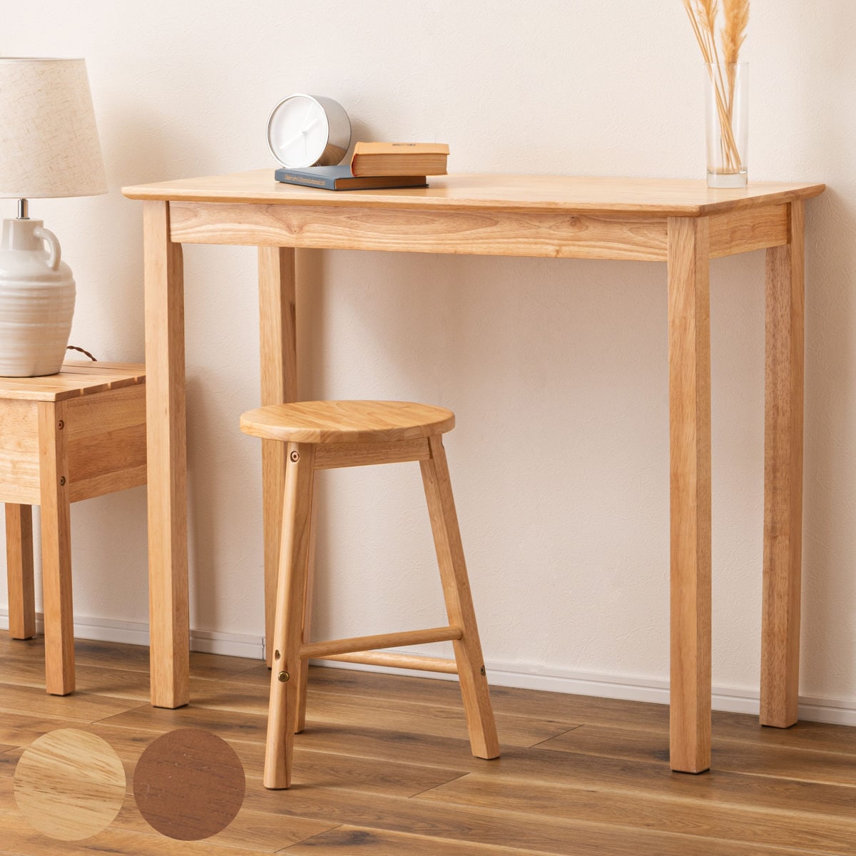 ワークデスク スリム 奥行 天然木 北欧風 幅90cm 奥行37cm スリムデスク デスク 机 リビング ドレッサー コンパクト 木製 ナチュラル 北欧 木目